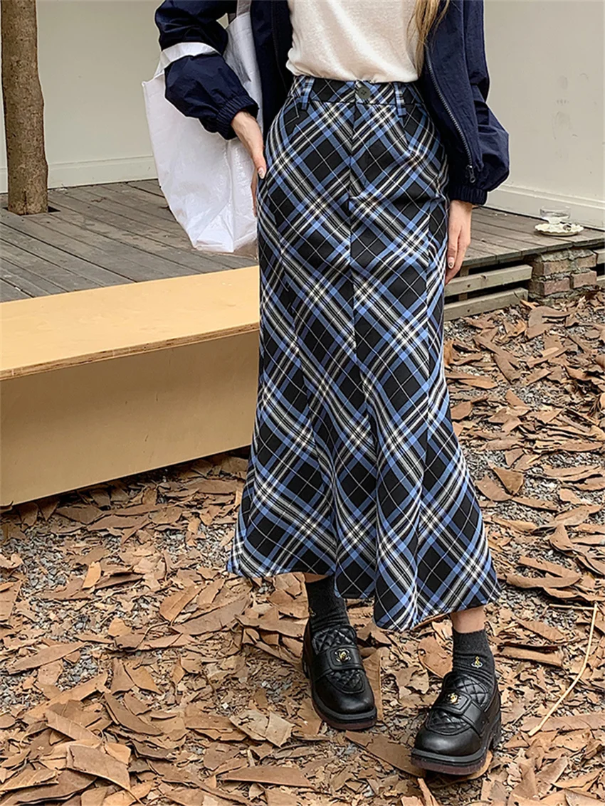 Alien Kitty S-XL 2024 Blue Trumpets Plaid Long Skirts Women Vintage All Match New Slim Spring Daily High Waist Casual Elegant
Alien Kitty S-XL 2024 Blue Trumpets Plaid Long Skirts Women Vintage All Match New Slim Spring Daily High Waist Casual Elegant