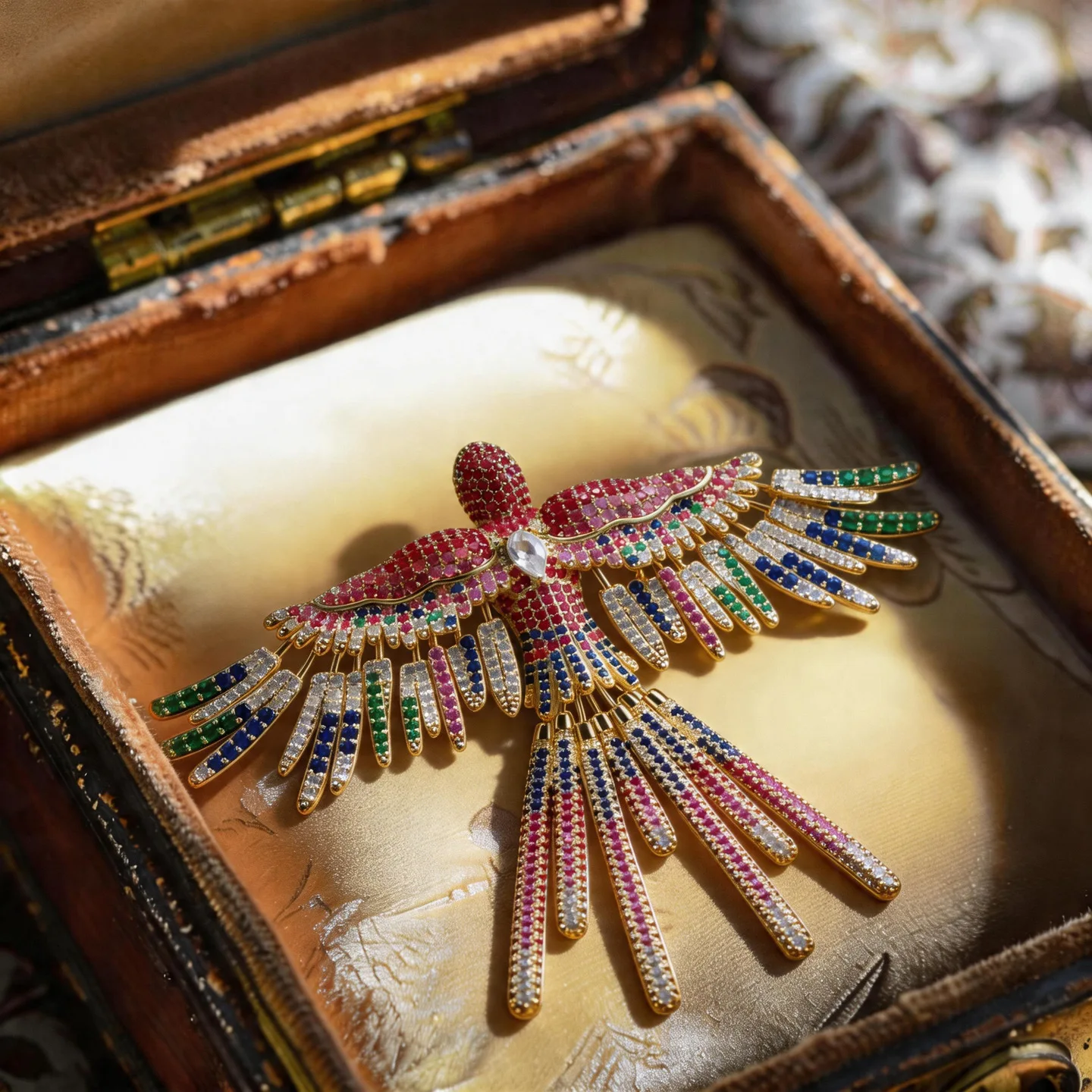 High-end Micro-inlaid Zircon Color Phoenix Brooches for Women and Men Niche Design Animal Broche Pin Clothing Accessory
High-end Micro-inlaid Zircon Color Phoenix Brooches for Women and Men Niche Design Animal Broche Pin Clothing Accessory
