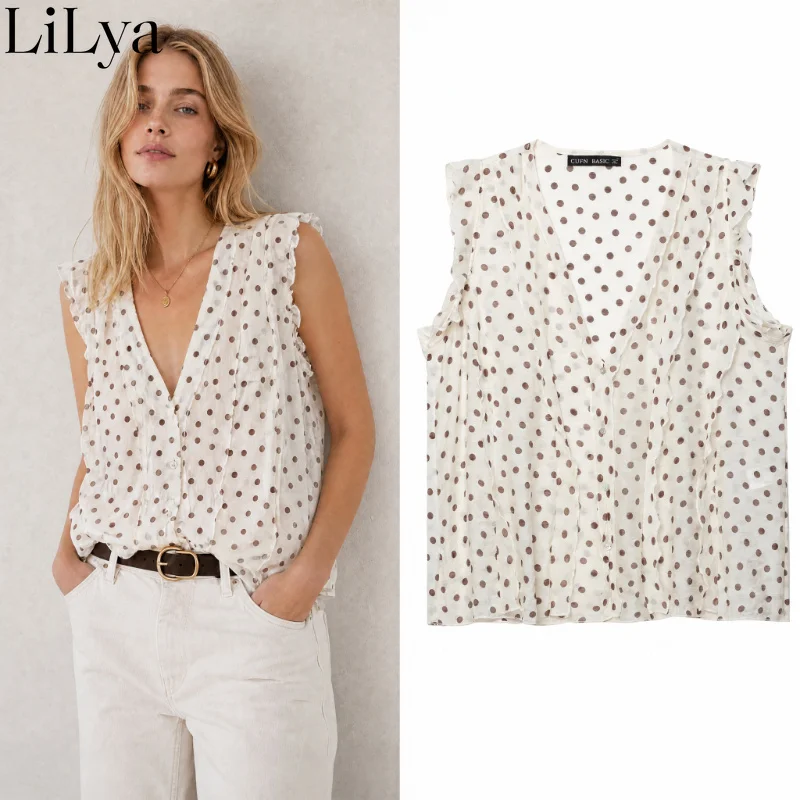 2026 Summer Fashion New Women Top Fashion V Neck Layered Polka Dot Printed Shirt Casual Versatile Street Style Woman Top Outfit
2026 Summer Fashion New Women Top Fashion V Neck Layered Polka Dot Printed Shirt Casual Versatile Street Style Woman Top Outfit
