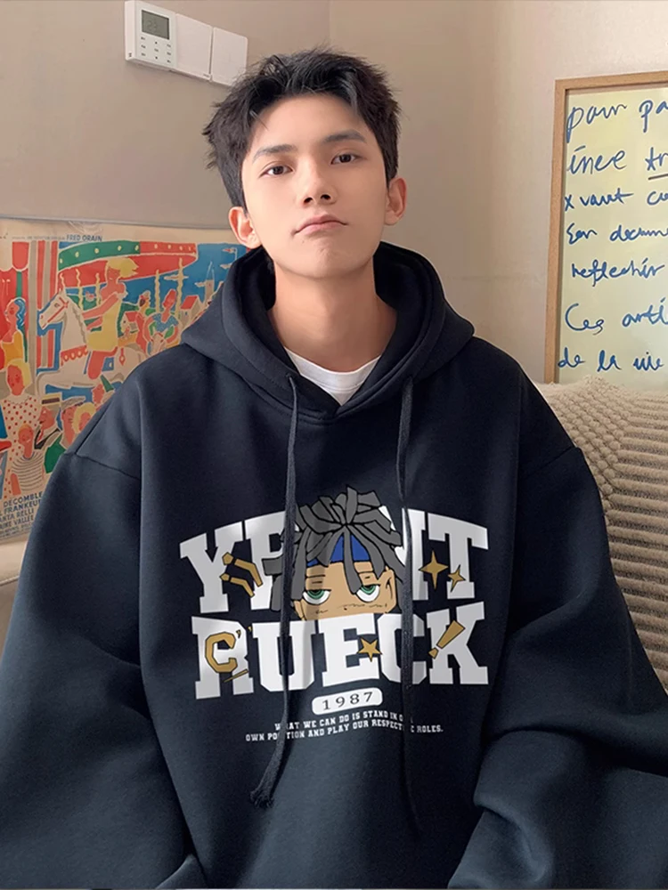 Модная толстовка оверсайз из плотной ткани, мужская, весенне-осенняя, в американском стиле, для подростков и старшеклассников, Гуанчжоу.
Модная толстовка оверсайз из плотной ткани, мужская, весенне-осенняя, в американском стиле, для подростков и старшеклассников, Гуанчжоу.