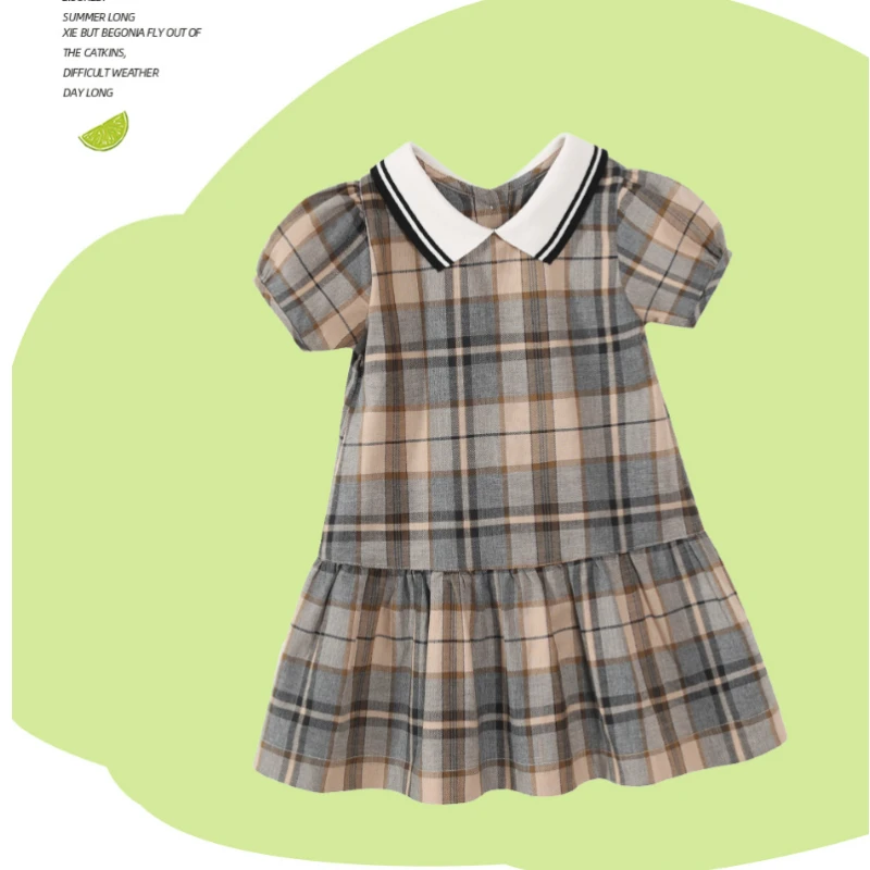 Kids Girls Sport Dresses Cotton Whorl Turn-Down Collar Tennis New Summer Short Sleeve Plaid Golf Tops for Children Clothes
Kids Girls Sport Dresses Cotton Whorl Turn-Down Collar Tennis New Summer Short Sleeve Plaid Golf Tops for Children Clothes