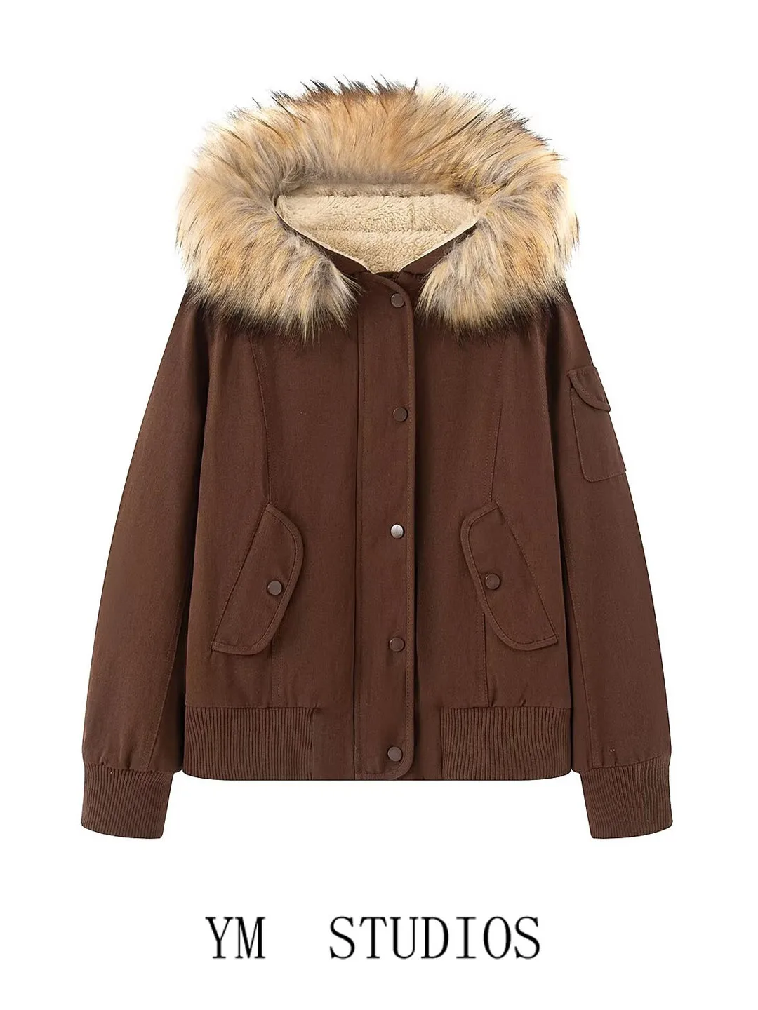 Women's American Sle Detachable Fur Collar Fce Lined Warm Cotton Jaet ort Thiened Winter Padded Coat Outerwear
Women's American Sle Detachable Fur Collar Fce Lined Warm Cotton Jaet ort Thiened Winter Padded Coat Outerwear