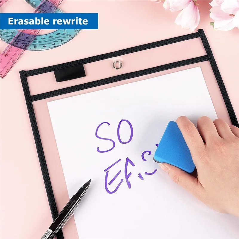 10PCS Dry Erase Pocket Sleeves Oversized Reusable,Dry Erase Ticket Holder Pockets Clear Erasable Pockets,10Inch*13Inch
10PCS Dry Erase Pocket Sleeves Oversized Reusable,Dry Erase Ticket Holder Pockets Clear Erasable Pockets,10Inch*13Inch
