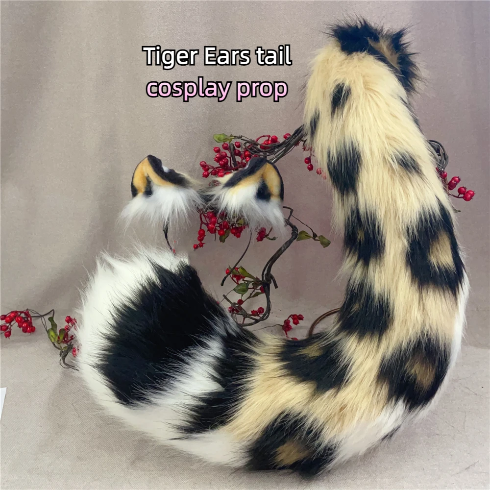 New Custom Handmade Ears Hair Hoop Anime The Panthera Pardus Tiger Ears Tail Cosplay Prop Halloween Christmas Party Accessories
New Custom Handmade Ears Hair Hoop Anime The Panthera Pardus Tiger Ears Tail Cosplay Prop Halloween Christmas Party Accessories