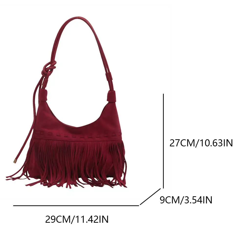 Vintage Fringe Crossbody Bag Trendy Faux Suede Tassel Hobo Bag with Adjustable Strap for Women Work Shopping Travel Winter Fall
Vintage Fringe Crossbody Bag Trendy Faux Suede Tassel Hobo Bag with Adjustable Strap for Women Work Shopping Travel Winter Fall