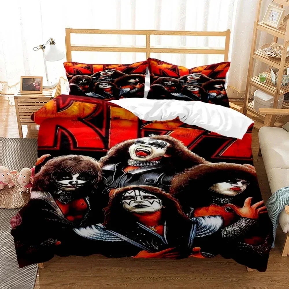 Kuss Band Rock 3D printed bedding for Boys Queen bedding set Soft and comfortable customized King size bedding set
Kuss Band Rock 3D printed bedding for Boys Queen bedding set Soft and comfortable customized King size bedding set