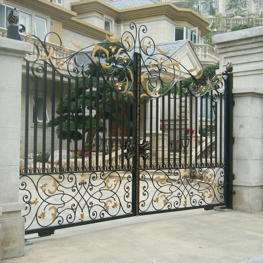 Custom Hand Forged Wrought Iron Gate, Heavy Duty Villa Driveway Entrance Door, Luxury Decorative Security Fence Gate
Custom Hand Forged Wrought Iron Gate, Heavy Duty Villa Driveway Entrance Door, Luxury Decorative Security Fence Gate