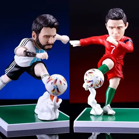 Soccerwe World Events C.Ronaldo Messi Collezione di modelli PVC 17 cm Football Star Doll 2022 Qatar Torneo di calcio Souvenir Giocattoli