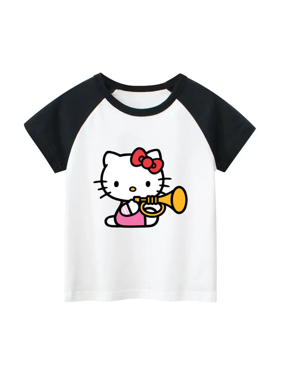 Hello Kitty Tops Aesthetic Girl's T-shirts Streetwear Kids Funny Tees Short Sleeves T-shirt Clothing Fashion Girl Festival Top
Hello Kitty Tops Aesthetic Girl's T-shirts Streetwear Kids Funny Tees Short Sleeves T-shirt Clothing Fashion Girl Festival Top