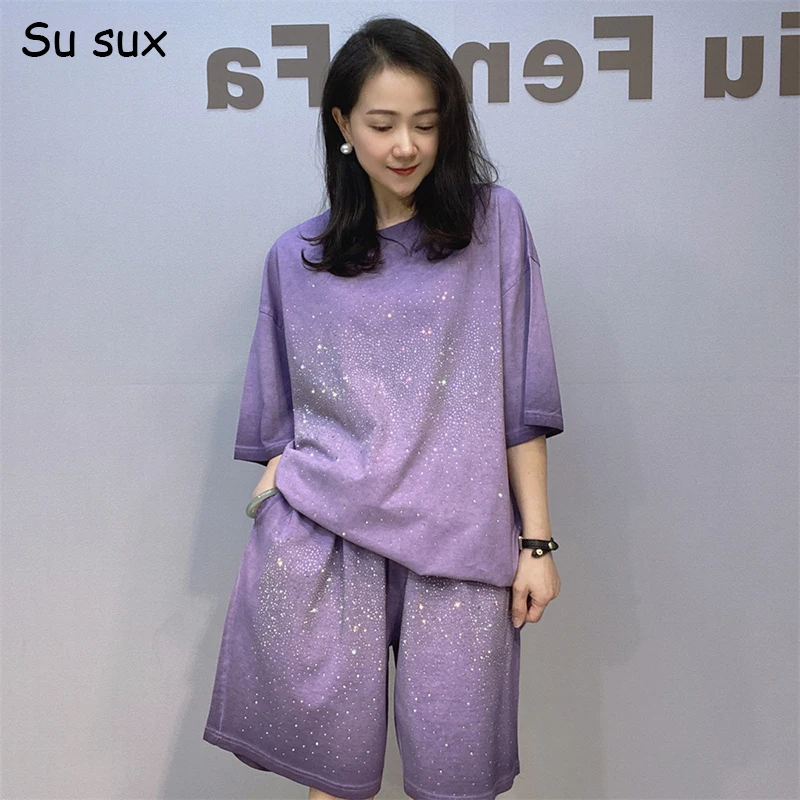 Gradient Sequins Short Pant Sets 2 Pieces Women Oversized new in Matching Sets 2025 Summer Casual O Neck Short Sleeve T-shirt
Gradient Sequins Short Pant Sets 2 Pieces Women Oversized new in Matching Sets 2025 Summer Casual O Neck Short Sleeve T-shirt