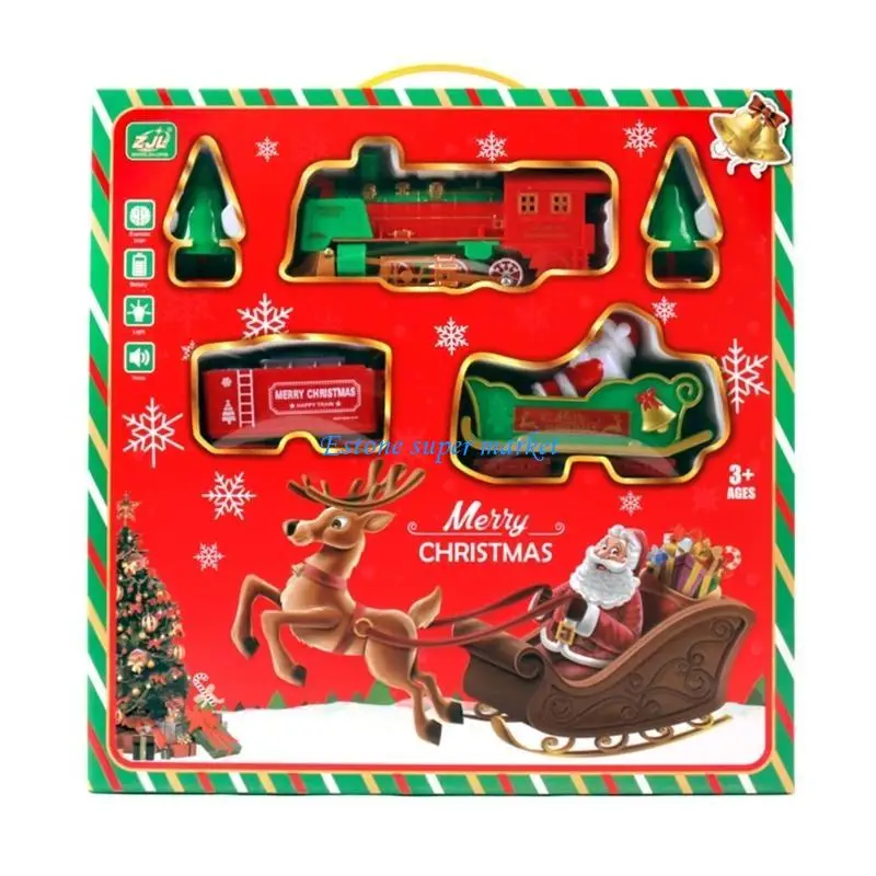 090B Kids Train Set Toy Battery Powered Train with Light & Sound Gift for Boys Girls
090B Kids Train Set Toy Battery Powered Train with Light & Sound Gift for Boys Girls