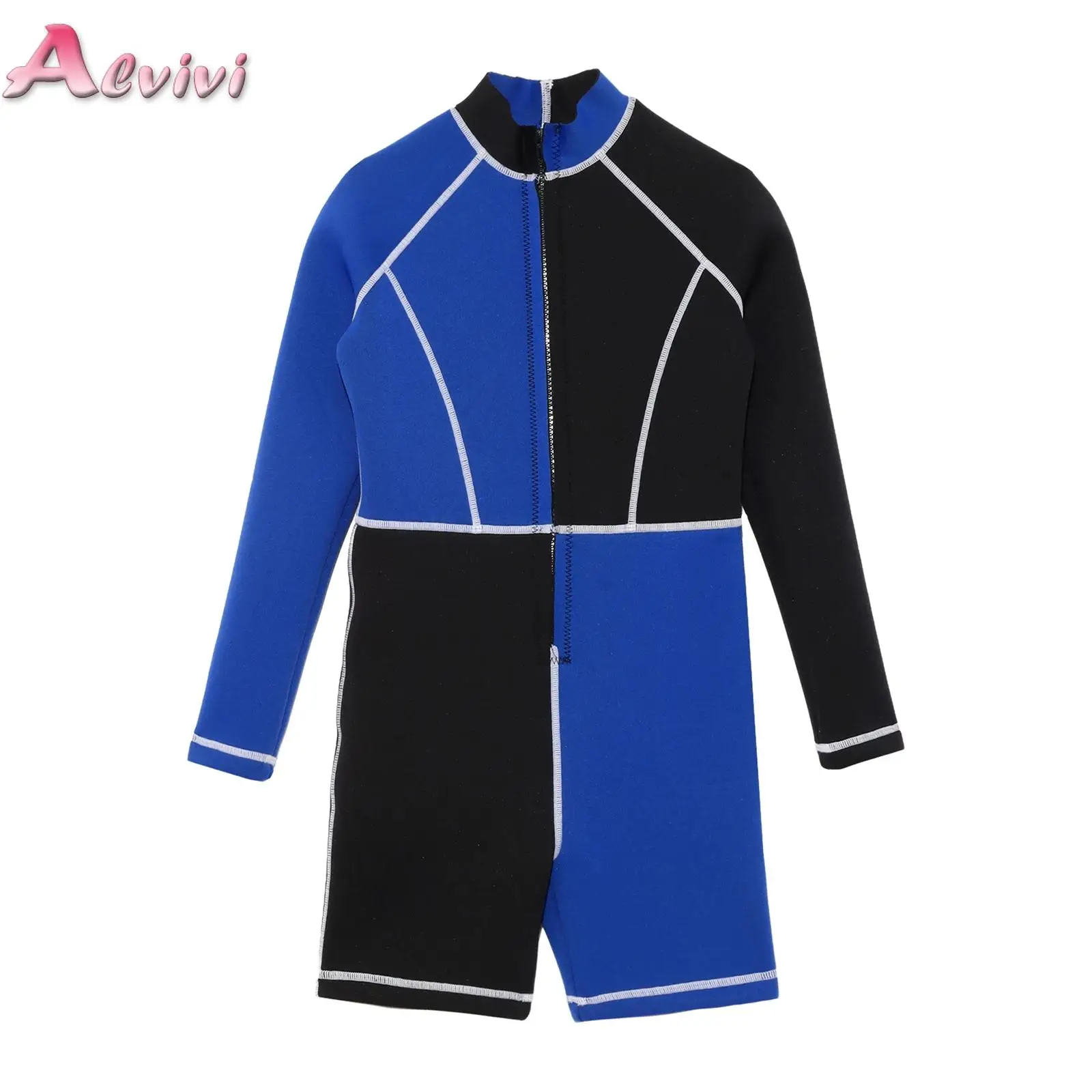 Kids Girls Boys Color Block Wetsuit Zipper Jumpsuit Long Sleeve Thigh Length Bodysuit Rash Guard for Swimming Surfing Diving
Kids Girls Boys Color Block Wetsuit Zipper Jumpsuit Long Sleeve Thigh Length Bodysuit Rash Guard for Swimming Surfing Diving
