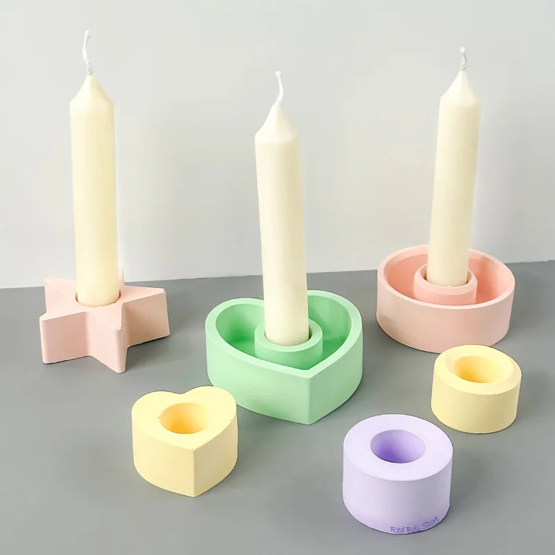 DIY круглый подсвечник силиконовые формы звезда в форме сердца гипсовая смола подсвечник форма аксессуары для свечей инструмент домашний декор стола
DIY круглый подсвечник силиконовые формы звезда в форме сердца гипсовая смола подсвечник форма аксессуары для свечей инструмент домашний декор стола