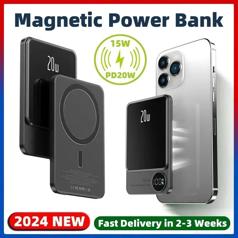 10000mAh Alloy Magnetic Power Bank 15W Wireless Fast Charger For iPhone 12 13 14 15 Pro Max Samsung Powerbank Auxiliary Battery
10000mAh Alloy Magnetic Power Bank 15W Wireless Fast Charger For iPhone 12 13 14 15 Pro Max Samsung Powerbank Auxiliary Battery