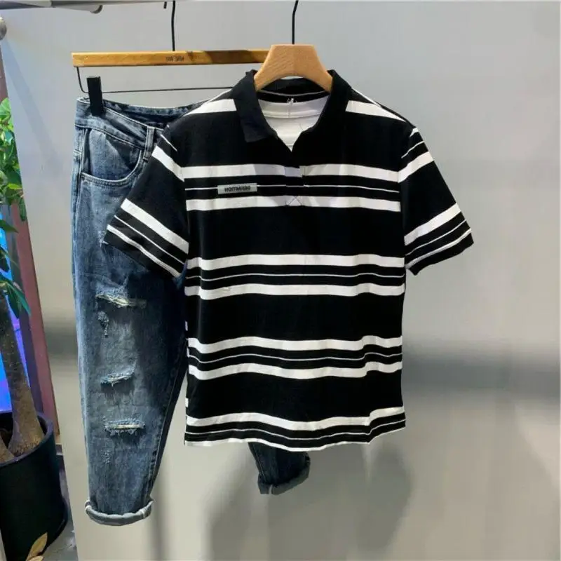 Men's Clothing Korean Style Color Block Polo Shirt Black White Short Sleeve Summer Oversized Streetwear Casual Comfortable
Men's Clothing Korean Style Color Block Polo Shirt Black White Short Sleeve Summer Oversized Streetwear Casual Comfortable