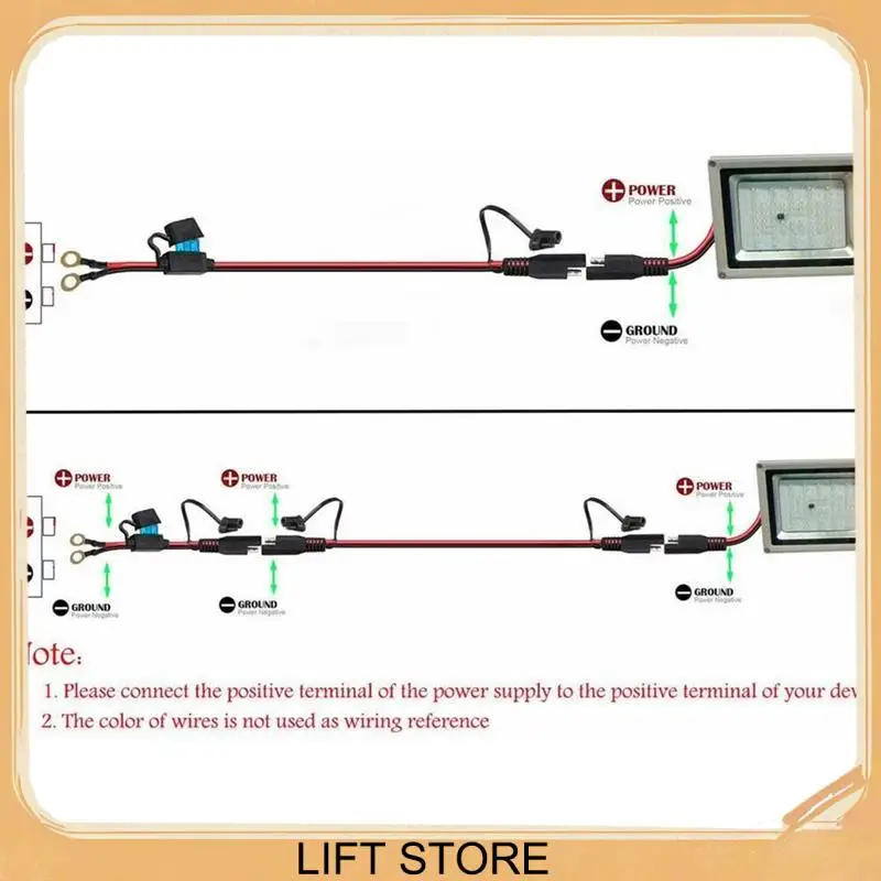 BTLIFE-16AWG 12V Charger Cable For Motorcycle Battery Terminal To SAE Quick Extension Cord Cable Connector For Battery Charger
BTLIFE-16AWG 12V Charger Cable For Motorcycle Battery Terminal To SAE Quick Extension Cord Cable Connector For Battery Charger