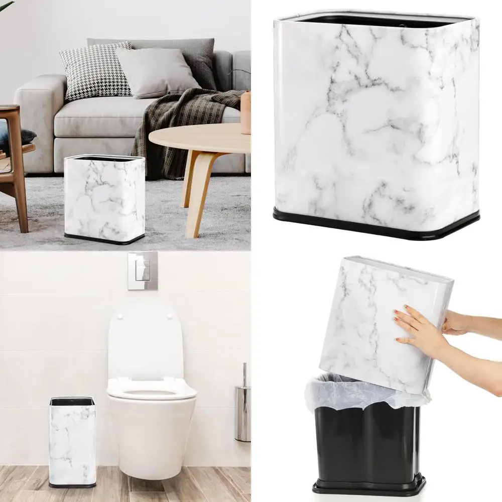 9L Rectangle Stainless Steel Marble Print Waste Bin with Invisi-Overlap Lid for Bathroom, Kitchen, Home, Hotel
9L Rectangle Stainless Steel Marble Print Waste Bin with Invisi-Overlap Lid for Bathroom, Kitchen, Home, Hotel