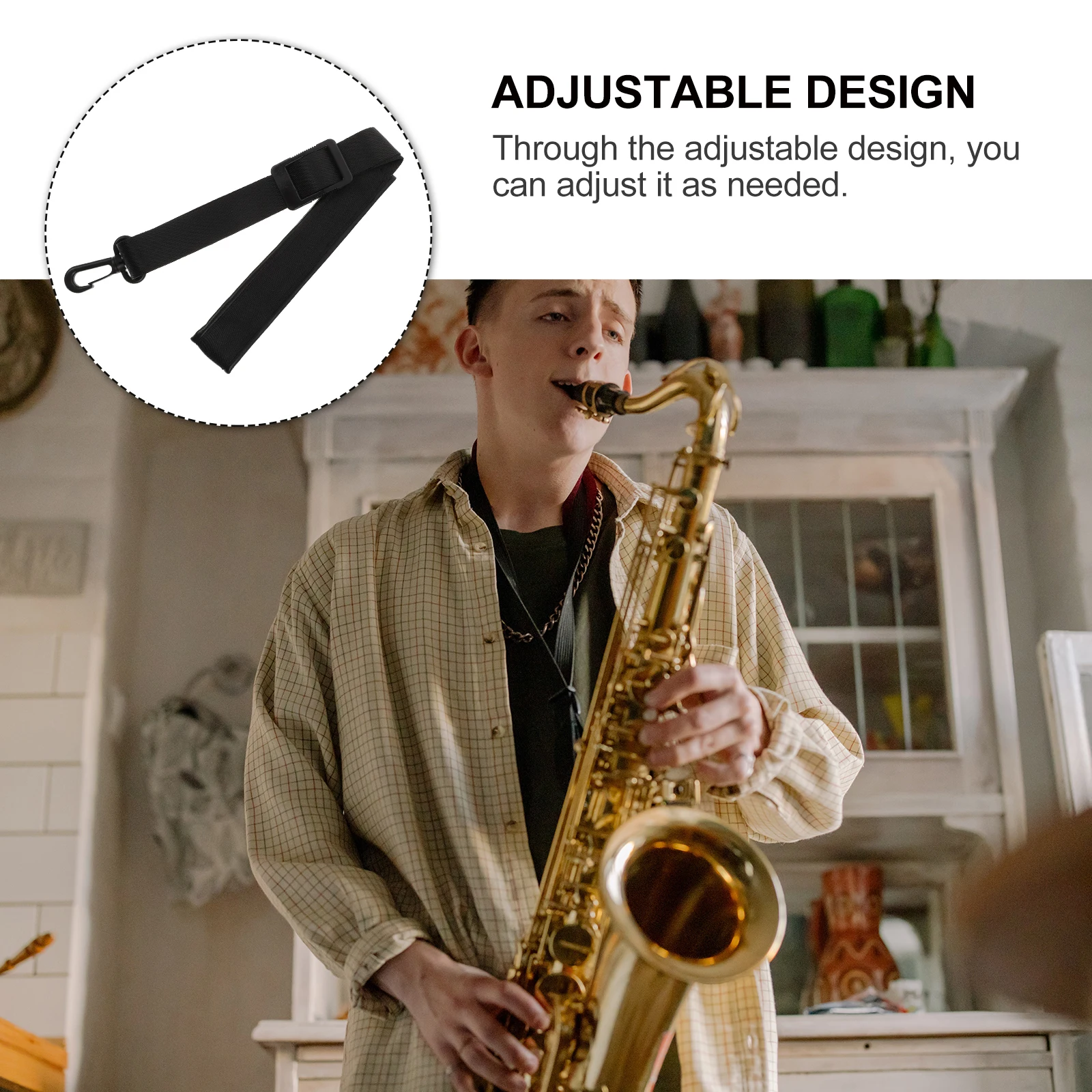 Saxophone Strap with Good Load-bearing Capacity Neckband Padded Harness Soft Nylon Accessories for Alto Hanging
Saxophone Strap with Good Load-bearing Capacity Neckband Padded Harness Soft Nylon Accessories for Alto Hanging