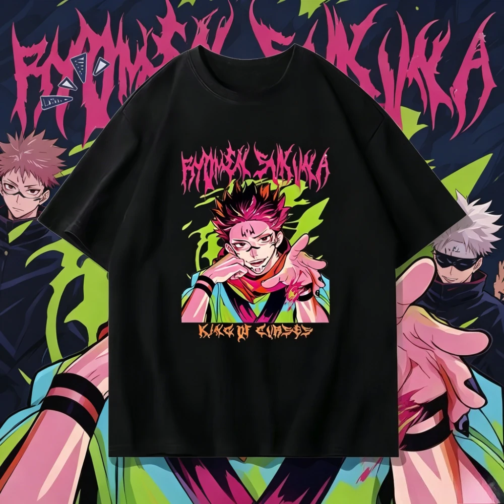 Summer Hot Sale Jujutsu Kaisen Ryomen Sukuna Oversized T-shirt Cartoon Print Short Sleeve Top High-quality Trendy Graphic Tees
Summer Hot Sale Jujutsu Kaisen Ryomen Sukuna Oversized T-shirt Cartoon Print Short Sleeve Top High-quality Trendy Graphic Tees