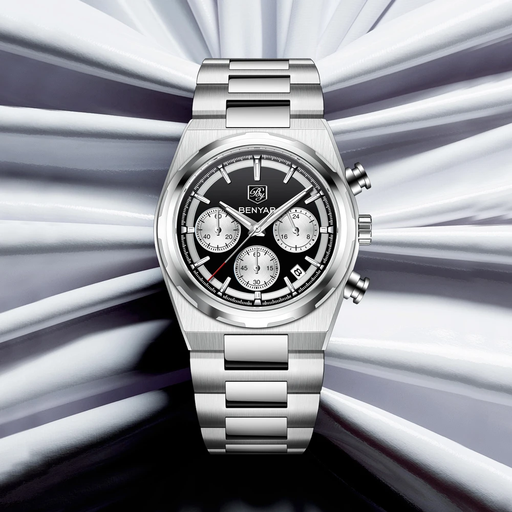2026 New BENYAR Men's Watches Quartz Top Brand Luxury Speed Chronograph Watch For Men AR Sapphire Waterproof Luminous Stainless Steel Man Gift Clock
2026 New BENYAR Men's Watches Quartz Top Brand Luxury Speed Chronograph Watch For Men AR Sapphire Waterproof Luminous Stainless Steel Man Gift Clock