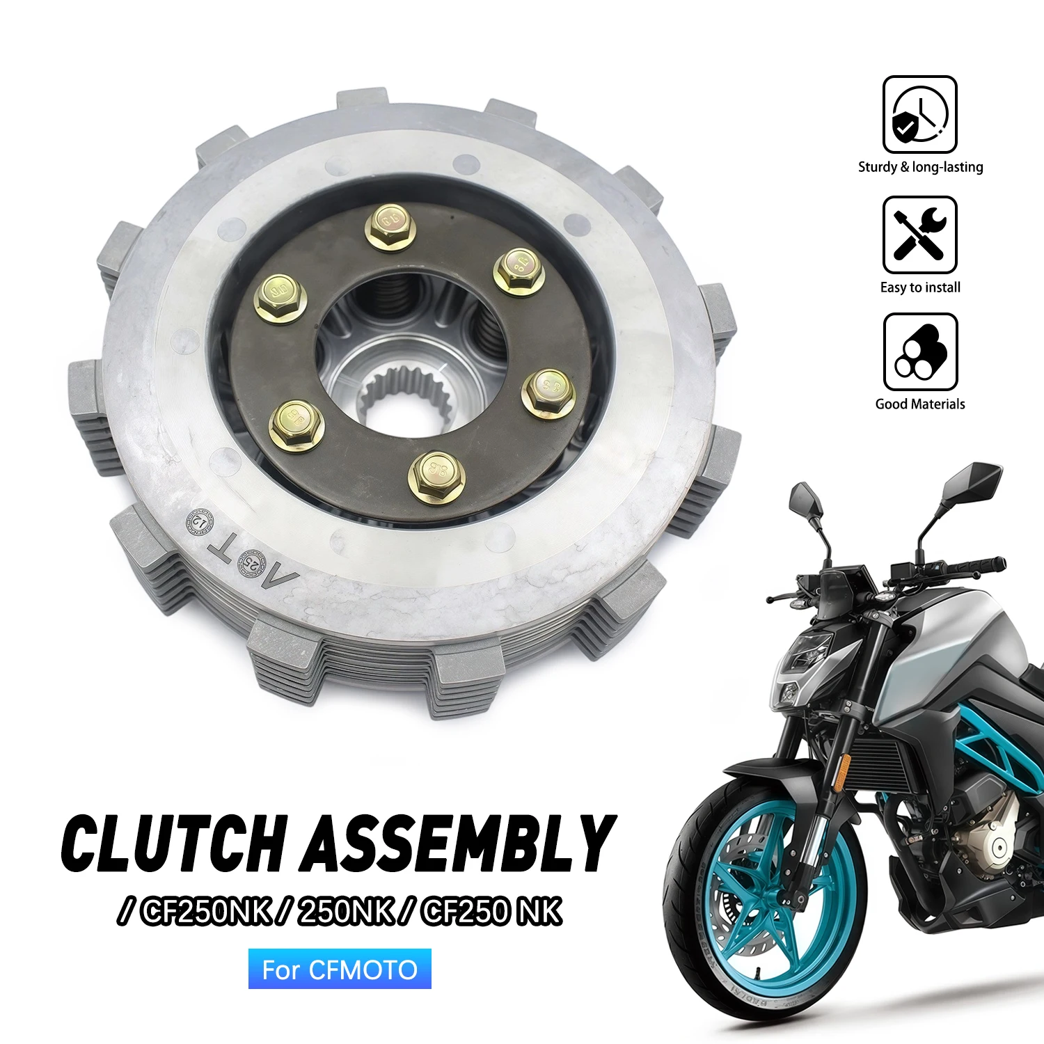 For CFMOTO CF 250NK CF250NK CF250 NK High-quality Motorcycle Engine Clutch Kit Disc Plate Accessories
For CFMOTO CF 250NK CF250NK CF250 NK High-quality Motorcycle Engine Clutch Kit Disc Plate Accessories