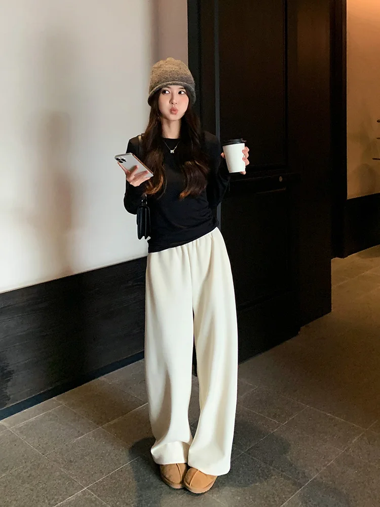 High Waist Casual Banana Sweatpants YUYUAA 480g Women's Loose Straight Leg Trousers Autumn Winter Warm Comfortable Pants
High Waist Casual Banana Sweatpants YUYUAA 480g Women's Loose Straight Leg Trousers Autumn Winter Warm Comfortable Pants
