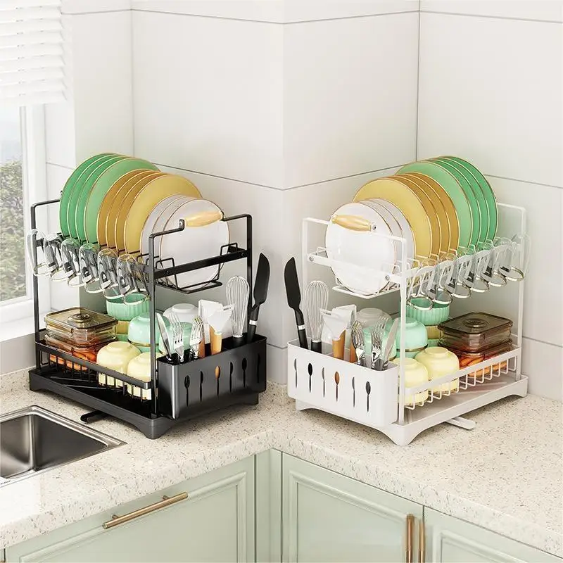 Adjustable Double Layer Dish Rack for Kitchen Accessories, Durable Home Organizer with Utensil Holders & Detachable Trays
Adjustable Double Layer Dish Rack for Kitchen Accessories, Durable Home Organizer with Utensil Holders & Detachable Trays