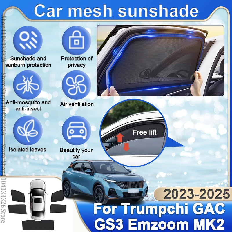 Car Sunshade For Trumpchi GAC GS3 Emzoom MK2 2023 2024 2025 Magnetic Curtain Window Uv Protection Sun Visor Blinds Summer Parts
Car Sunshade For Trumpchi GAC GS3 Emzoom MK2 2023 2024 2025 Magnetic Curtain Window Uv Protection Sun Visor Blinds Summer Parts