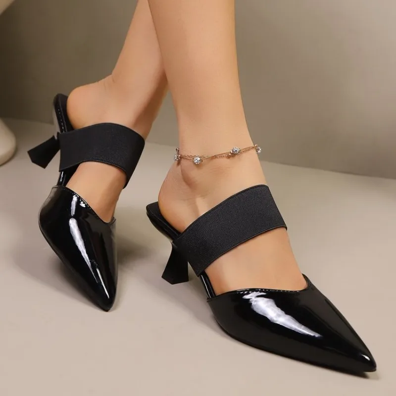 Sexy Pointed Toe High Heel Nude Mules Slippers Women Summer 2026 Comfort Spike Heel Elegant Solid Sandals Woman's Party Shoes
Sexy Pointed Toe High Heel Nude Mules Slippers Women Summer 2026 Comfort Spike Heel Elegant Solid Sandals Woman's Party Shoes