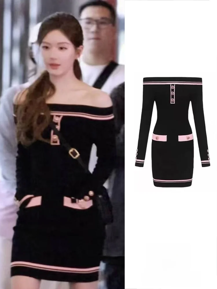 Black Knitted Slim Fit One Shoulder Color Block Dress High Waist Bum Covering Skirt Casual Style Long Sleeve Comfortable Brea...
Black Knitted Slim Fit One Shoulder Color Block Dress High Waist Bum Covering Skirt Casual Style Long Sleeve Comfortable Brea...