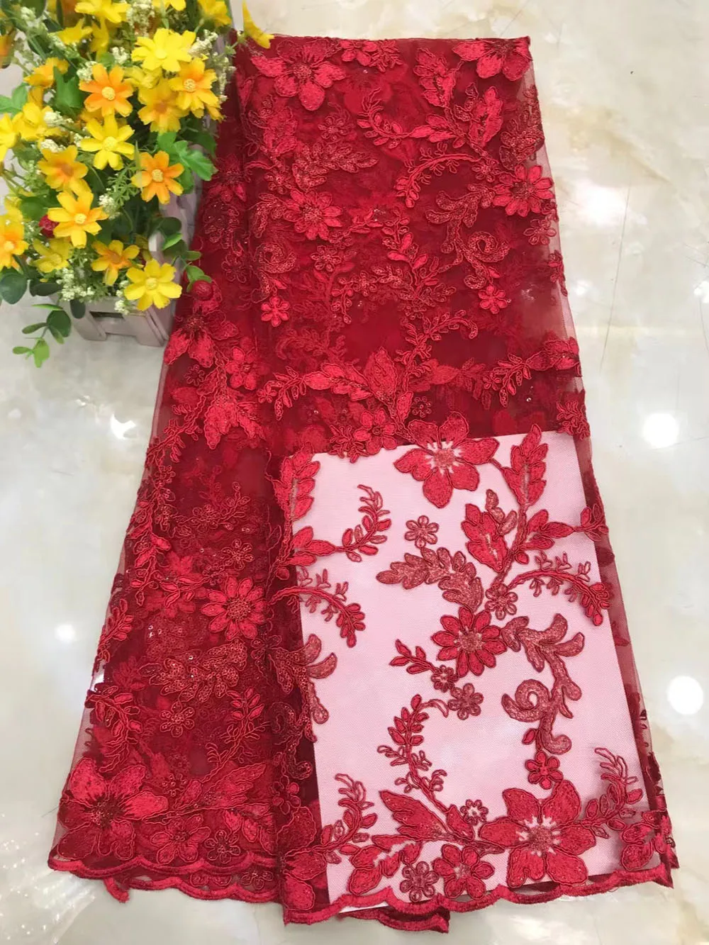 African Nigeria Lace Fabric Sequin Embroidery French Mesh DIY Design Sewing Party Dress Skirt Accessories 5 Yards Wholesale
African Nigeria Lace Fabric Sequin Embroidery French Mesh DIY Design Sewing Party Dress Skirt Accessories 5 Yards Wholesale