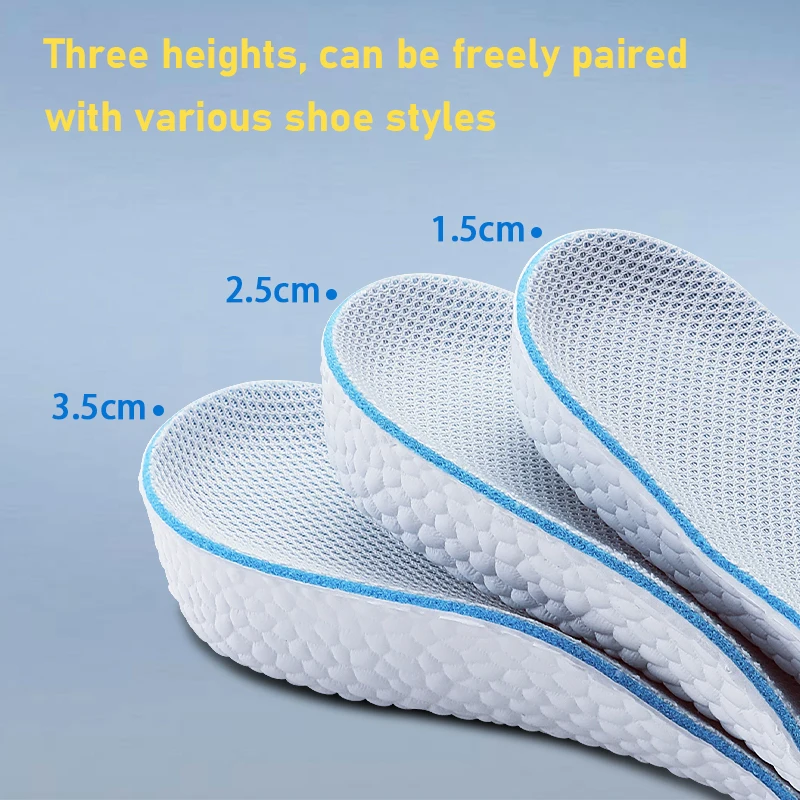 Increase Height Insoles Arch Supports Orthotics Inserts Light Weight Lift for Men Women Shoes Pads 1.5/2.5/3.5CM Heighten Lift
Increase Height Insoles Arch Supports Orthotics Inserts Light Weight Lift for Men Women Shoes Pads 1.5/2.5/3.5CM Heighten Lift