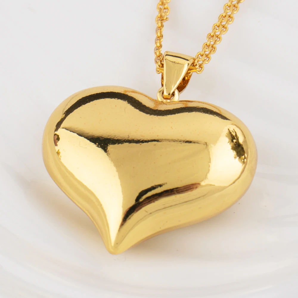 Gold Color Heart Shape Metal Pendant Earrings Sets 24K Gold Plated Simple Fashion Love Collarbone Chain Exquisite Holiday Gifts
Gold Color Heart Shape Metal Pendant Earrings Sets 24K Gold Plated Simple Fashion Love Collarbone Chain Exquisite Holiday Gifts