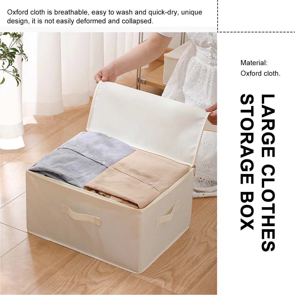Large Clothes Storage Box Breathable Oxford Fabric Foldable Organizer Dustproof Zipper Storage Bin for Clothes Bedding Blankets
Large Clothes Storage Box Breathable Oxford Fabric Foldable Organizer Dustproof Zipper Storage Bin for Clothes Bedding Blankets