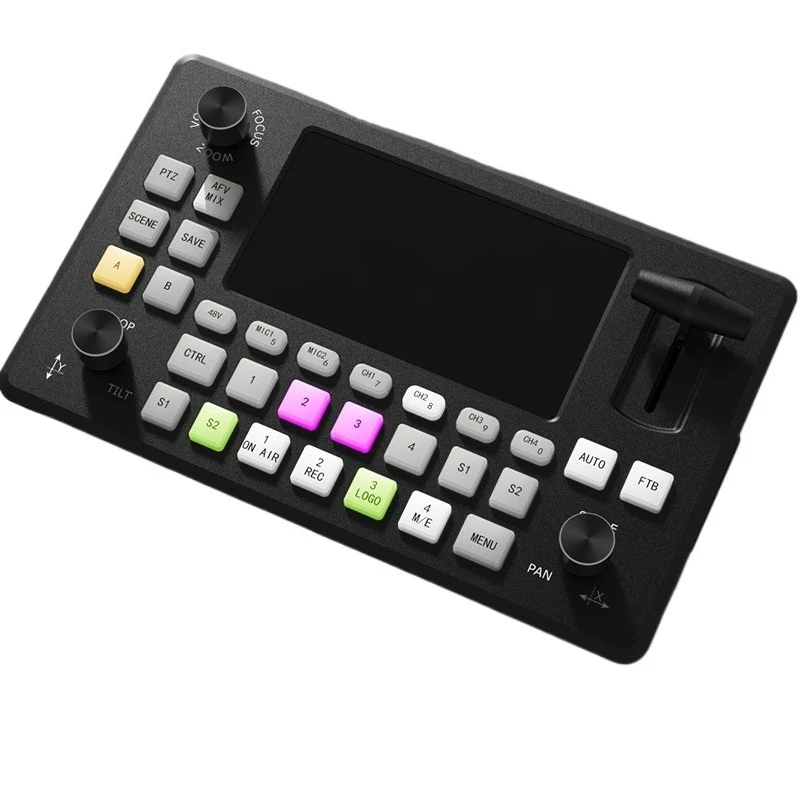 Four-way broadcast switcher HDMI high definition live broadcast switcher with screen pre-multi-position mixer
Four-way broadcast switcher HDMI high definition live broadcast switcher with screen pre-multi-position mixer