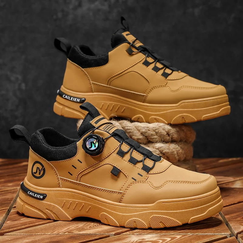 2025 New Autumn Men Sneakers Leather Men Shoes Outdoor Mountain Short Boots Rotating Buttons Work Shoes for Men Platform Travel
2025 New Autumn Men Sneakers Leather Men Shoes Outdoor Mountain Short Boots Rotating Buttons Work Shoes for Men Platform Travel