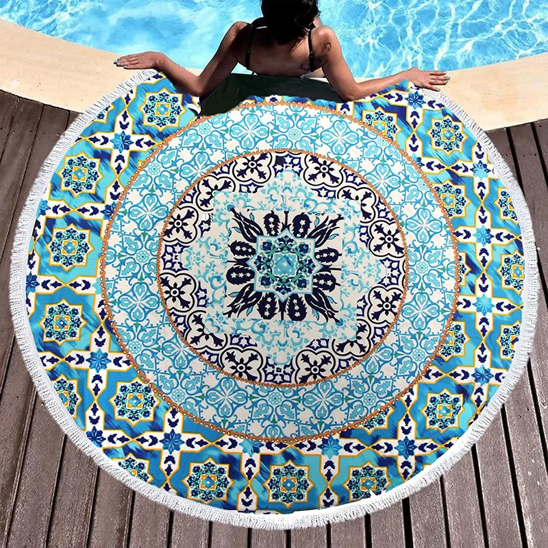 Microfiber Round fringed Towel Quick Dry Towel Travel Towel Sports Towel Beach Towel Sandproof Soft Light Towel For Swim, Yoga,
Microfiber Round fringed Towel Quick Dry Towel Travel Towel Sports Towel Beach Towel Sandproof Soft Light Towel For Swim, Yoga,
