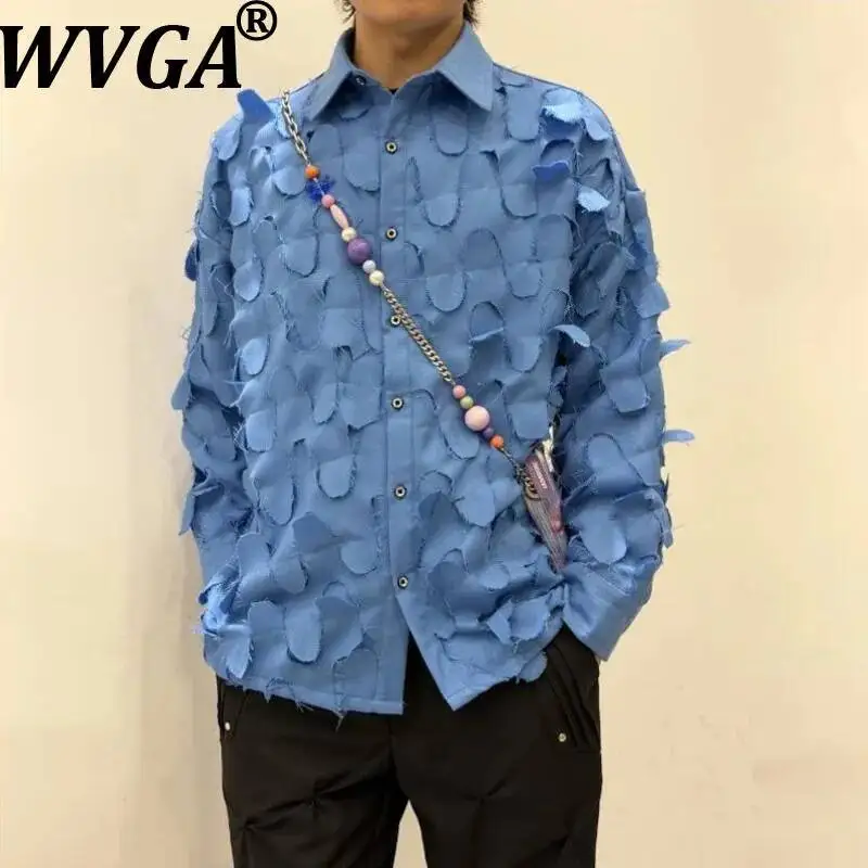 WVGA Spring Autumn New Man Wrinkle-free Long-sleeved Trendy Jacket Niche Chic Casual Pointed Collar Frayed Edges Tops Ins W22541
WVGA Spring Autumn New Man Wrinkle-free Long-sleeved Trendy Jacket Niche Chic Casual Pointed Collar Frayed Edges Tops Ins W22541