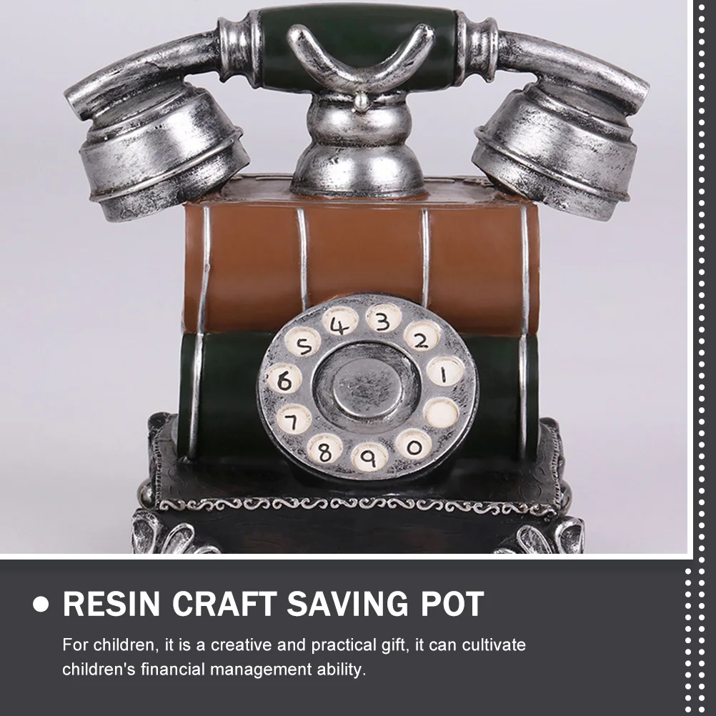 Vintage Telephone Saving Pot Retro Resin Figurine Creative Gift Children Bedroom Living Room Office Decor Coin Container Desktop
Vintage Telephone Saving Pot Retro Resin Figurine Creative Gift Children Bedroom Living Room Office Decor Coin Container Desktop