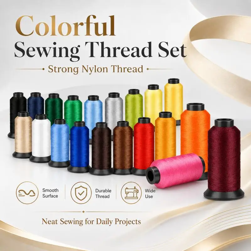 210D/3 High-Strength Nylon Sewing Thread Large Home Spool Leather Thread Strong Nylon Thread for Jeans
210D/3 High-Strength Nylon Sewing Thread Large Home Spool Leather Thread Strong Nylon Thread for Jeans