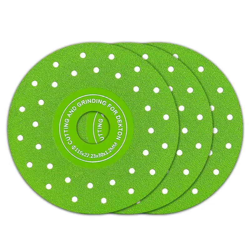 3pcs 115mm Diamond saw blades for cutting and grinding tile and marble, 45 degree chamfered diamond Ultra-Thin saw blades
3pcs 115mm Diamond saw blades for cutting and grinding tile and marble, 45 degree chamfered diamond Ultra-Thin saw blades
