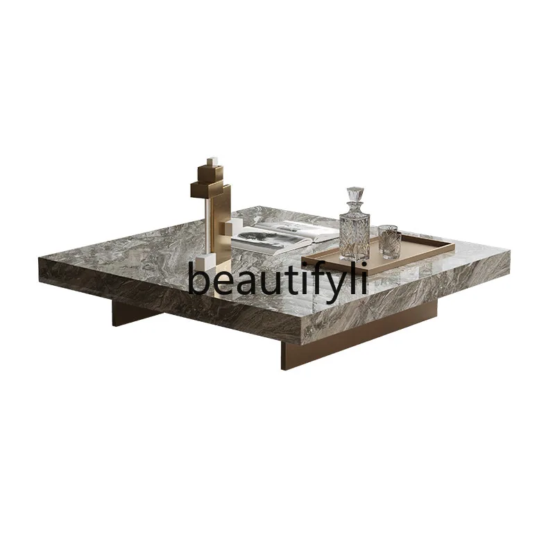 Natural marble coffee table square living room large apartment minimalist luxury stone designer
Natural marble coffee table square living room large apartment minimalist luxury stone designer