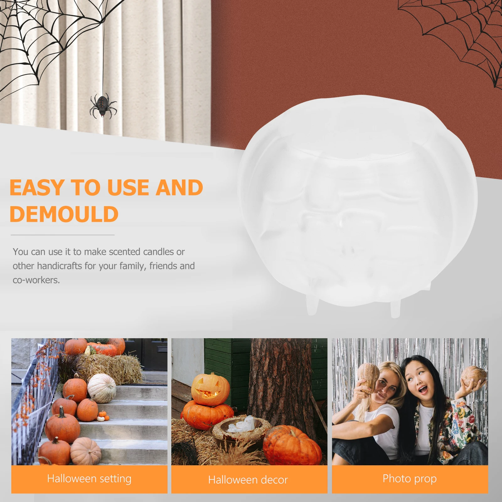 Pumpkin C Silicone Diy Molds DIY Making Easy Demould Flexible Practical Long Use C Mold Halloween Craft Decor
Pumpkin C Silicone Diy Molds DIY Making Easy Demould Flexible Practical Long Use C Mold Halloween Craft Decor