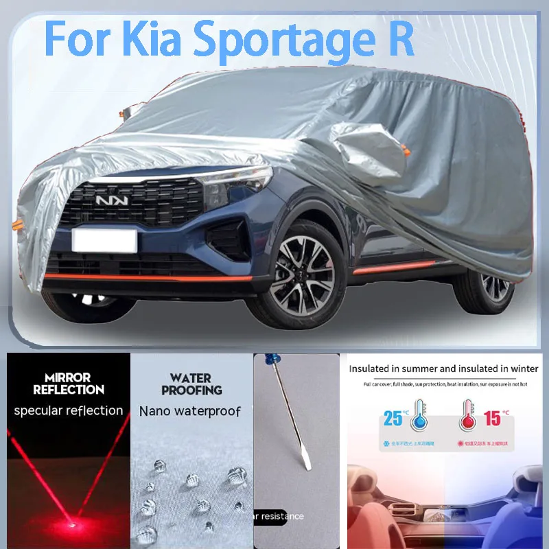 For Kia Sportage R Full Car cover with UV protection and Winter Insulation roles,Rainproof,Snowproof Ati-frost properties.
For Kia Sportage R Full Car cover with UV protection and Winter Insulation roles,Rainproof,Snowproof Ati-frost properties.