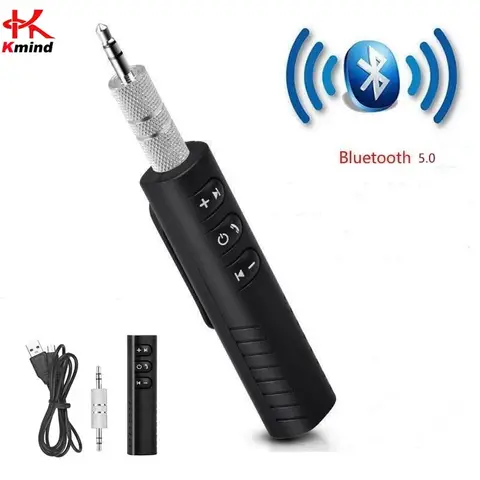 Wireless Bluetooth 5.0 Receiver Adapter 3.5mm Jack For Car Music Audio Aux A2dp Headphone Reciever Handsfree