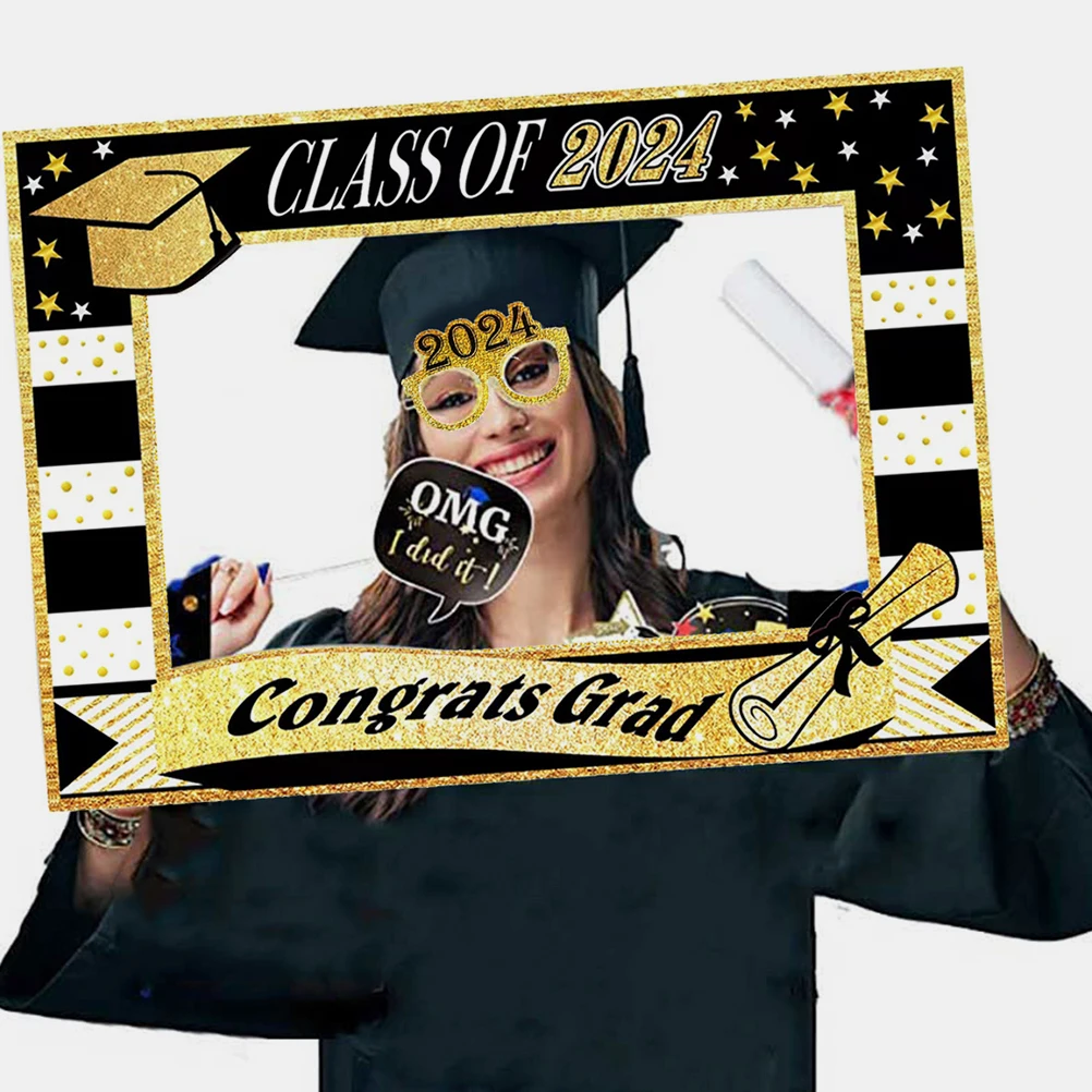 1 set Graduation Glasses Photo Props 2024 Season Eyewear Accessories Creative Frame for Party Fun Decorations
1 set Graduation Glasses Photo Props 2024 Season Eyewear Accessories Creative Frame for Party Fun Decorations