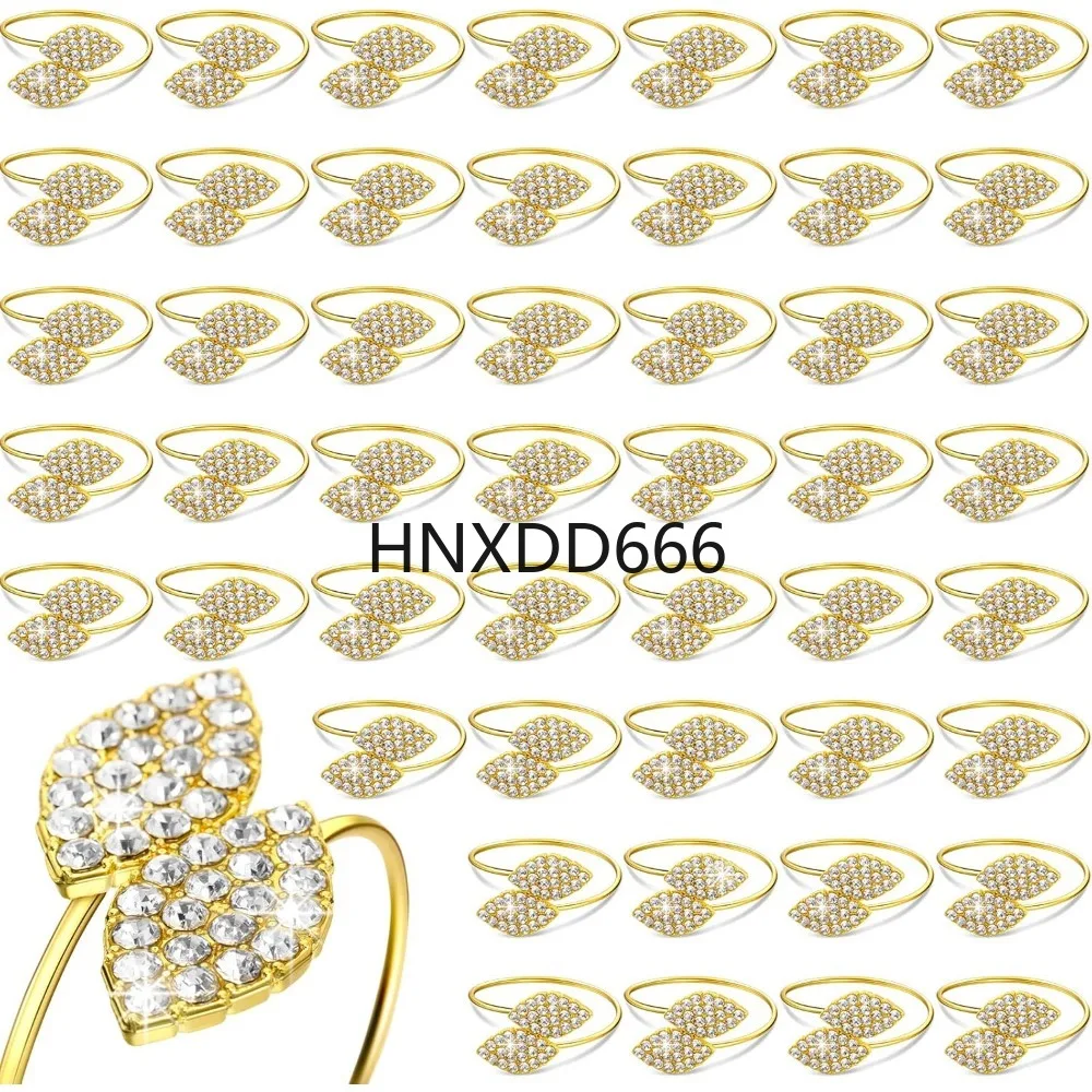200 Pcs Napkin Rings Leaves Rhinestone Guest Towels Buckle for Valentine‘s Day Wedding Party Dinner Decoration, Napkin Rings
200 Pcs Napkin Rings Leaves Rhinestone Guest Towels Buckle for Valentine‘s Day Wedding Party Dinner Decoration, Napkin Rings