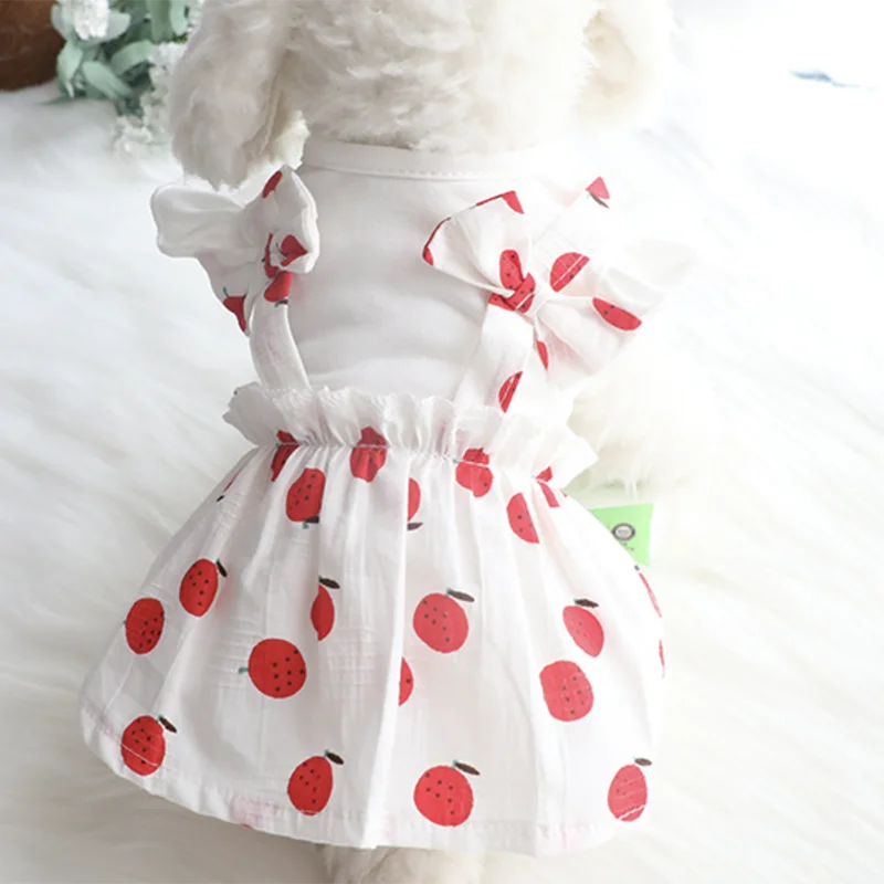 Summer New Pet Fresh Skirt Breathable Thin Cotton Material Dress Printed with Fruits Small Medium Dog Cat Clothing Pet Apparel
Summer New Pet Fresh Skirt Breathable Thin Cotton Material Dress Printed with Fruits Small Medium Dog Cat Clothing Pet Apparel