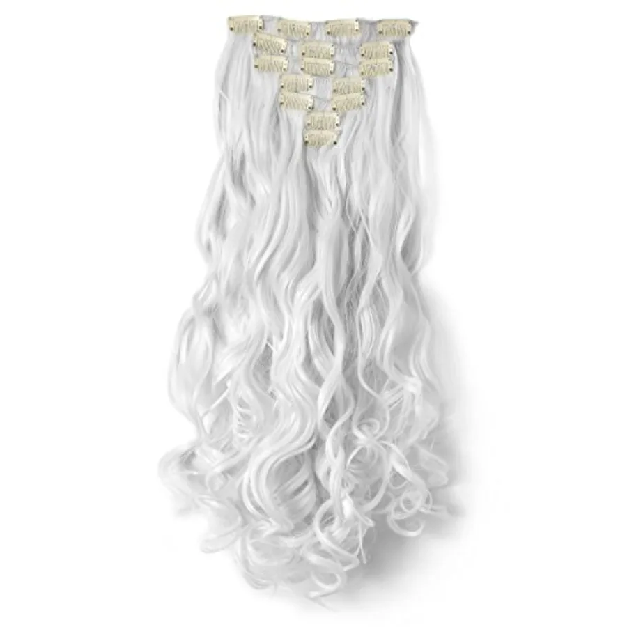 Onedor 20" Curly Full Head Clip in Synthetic Hair Extensions 7pcs 140g 1001#- White
Onedor 20" Curly Full Head Clip in Synthetic Hair Extensions 7pcs 140g 1001#- White