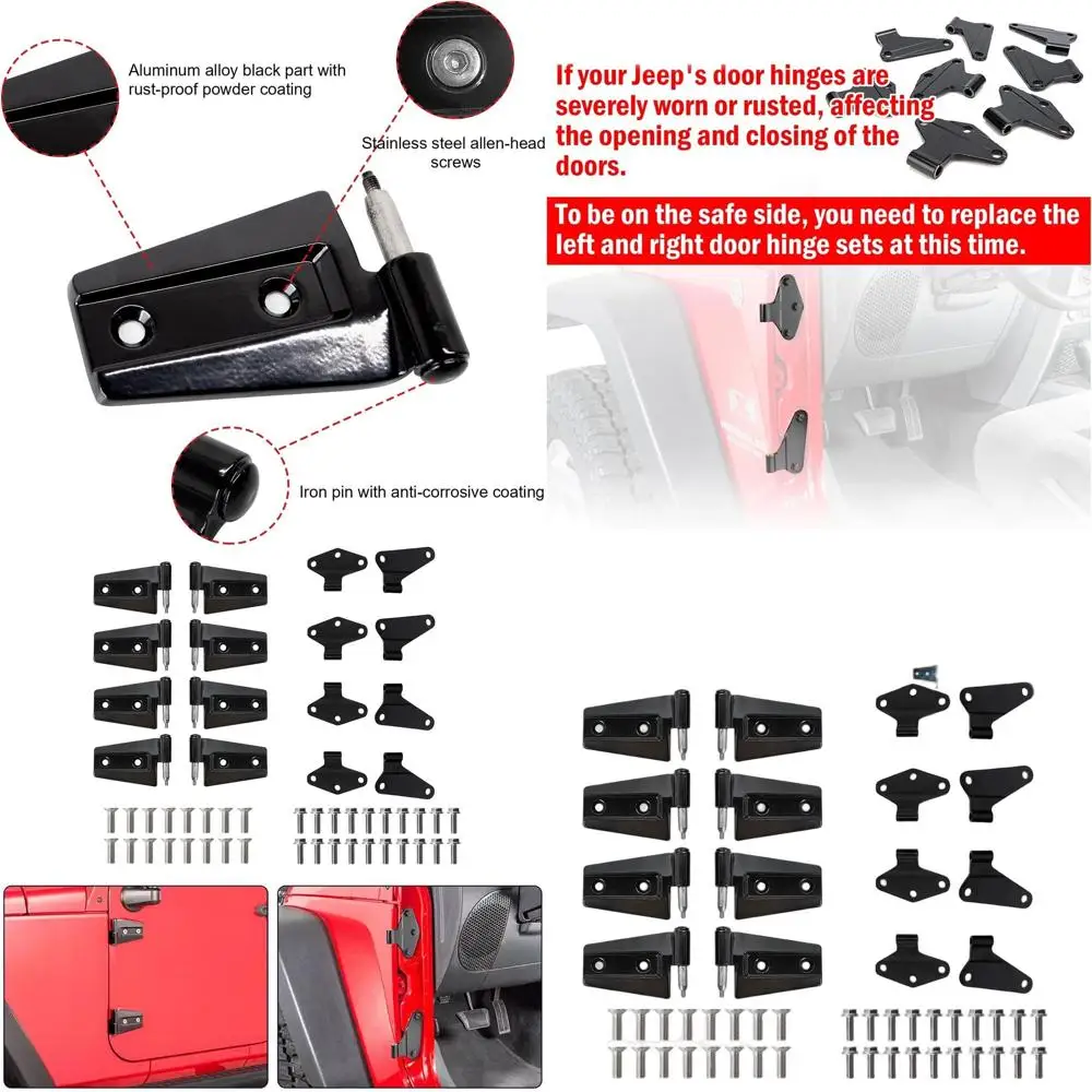 Комплект петель для 4-дверного автомобиля (2007-2018), матовая отделка внутри и снаружи
Комплект петель для 4-дверного автомобиля (2007-2018), матовая отделка внутри и снаружи